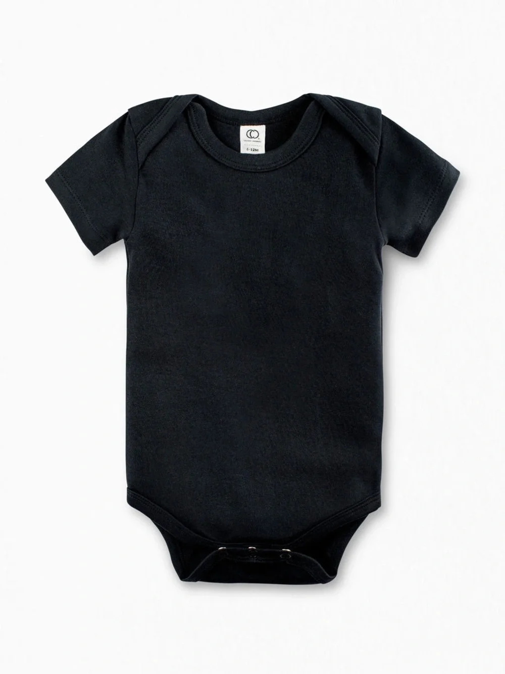 Colored Organics Black Short-Sleeve Baby Onesie 12-18M